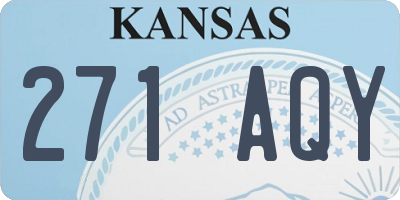 KS license plate 271AQY