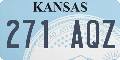 KS license plate 271AQZ