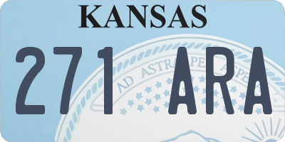 KS license plate 271ARA
