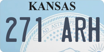 KS license plate 271ARH