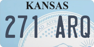 KS license plate 271ARQ