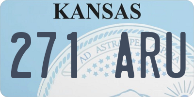 KS license plate 271ARU