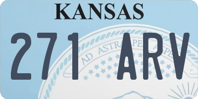 KS license plate 271ARV