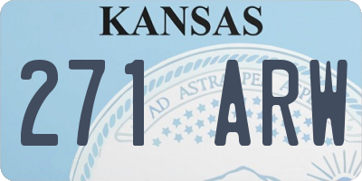 KS license plate 271ARW