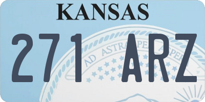 KS license plate 271ARZ