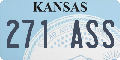 KS license plate 271ASS