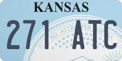 KS license plate 271ATC