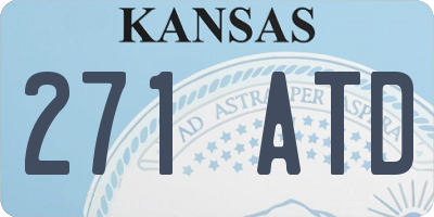 KS license plate 271ATD