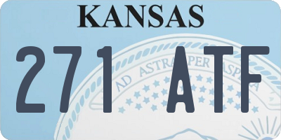 KS license plate 271ATF