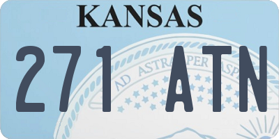 KS license plate 271ATN