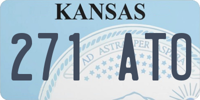 KS license plate 271ATO