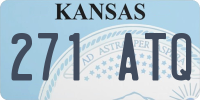 KS license plate 271ATQ
