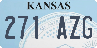 KS license plate 271AZG