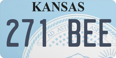 KS license plate 271BEE