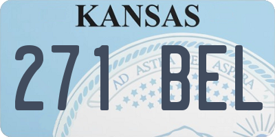KS license plate 271BEL