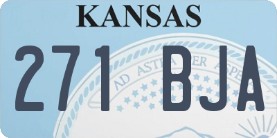 KS license plate 271BJA