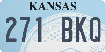 KS license plate 271BKQ