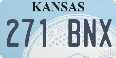 KS license plate 271BNX
