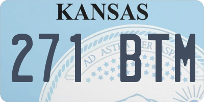 KS license plate 271BTM