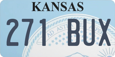KS license plate 271BUX