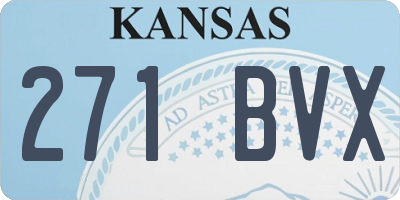 KS license plate 271BVX