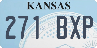 KS license plate 271BXP