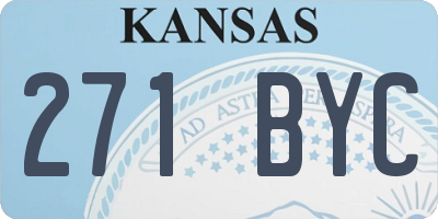 KS license plate 271BYC