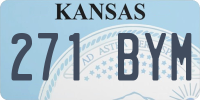 KS license plate 271BYM