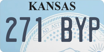 KS license plate 271BYP