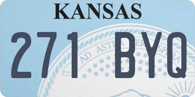 KS license plate 271BYQ