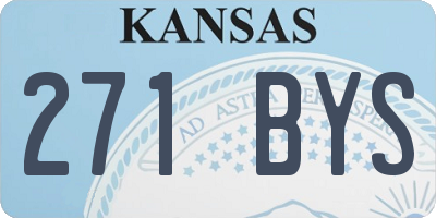 KS license plate 271BYS