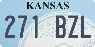 KS license plate 271BZL