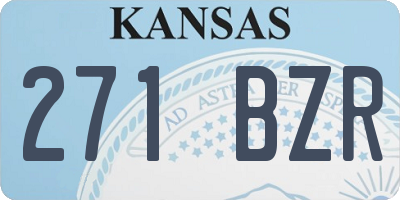 KS license plate 271BZR