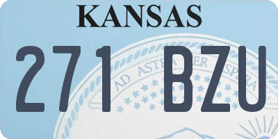 KS license plate 271BZU