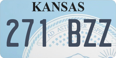 KS license plate 271BZZ