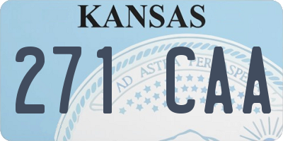 KS license plate 271CAA