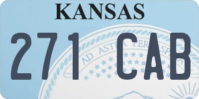 KS license plate 271CAB