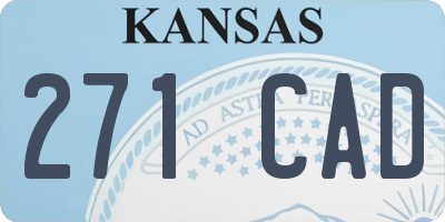 KS license plate 271CAD