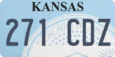 KS license plate 271CDZ