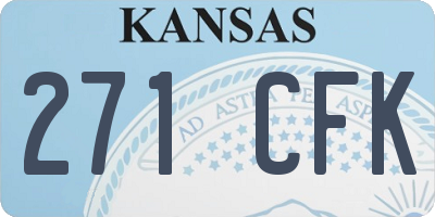 KS license plate 271CFK