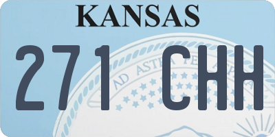 KS license plate 271CHH