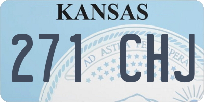KS license plate 271CHJ