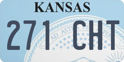 KS license plate 271CHT