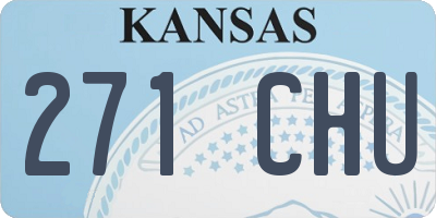 KS license plate 271CHU