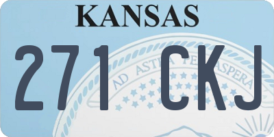 KS license plate 271CKJ