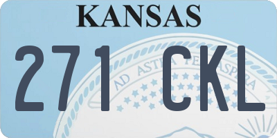 KS license plate 271CKL