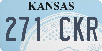 KS license plate 271CKR
