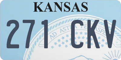 KS license plate 271CKV