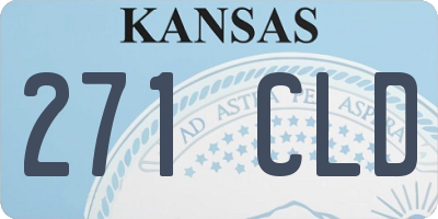 KS license plate 271CLD