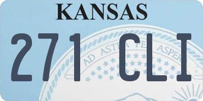 KS license plate 271CLI